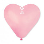 Solid Heart Balloon Pink CR17-057  | 25 balloons per package of 17'' each