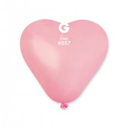 Solid Heart Balloon Pink CR6-057  | 100 balloons per package of 6'' each