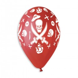 Pirate Red-Black GS110-143 | 50 balloons per package of 12'' each