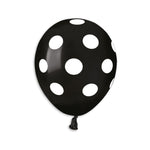Copy of Solid Balloon Black - White Polka AS50-157 | 100 balloons per package of 5'' each