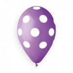 Solid Balloon Polka Lavender - White GS110-157 | 50 balloon per package of 12''