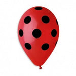 Polka Solid Balloon Red-Black GS110-157 | 50 balloons per package of 12'' each
