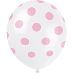 Polka Solid Balloon Clear-Pink GS110-157 | 50 balloons per package of 12'' each