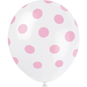 Polka Solid Balloon Clear-Pink GS110-157 | 50 balloons per package of 12'' each