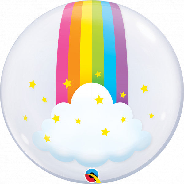 Deco Bubble Rainbow Clouds 24"