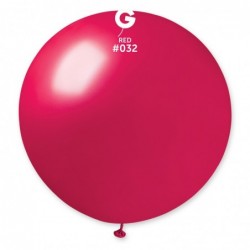 Metallic Balloon Red GM30-032 | 1 balloon per package of 31'' | Gemar Balloons USA