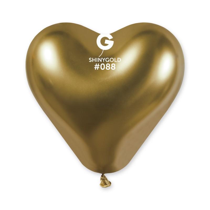 Shiny Gold Heart Shaped Balloon 12 in. | Gemar Balloons USA
