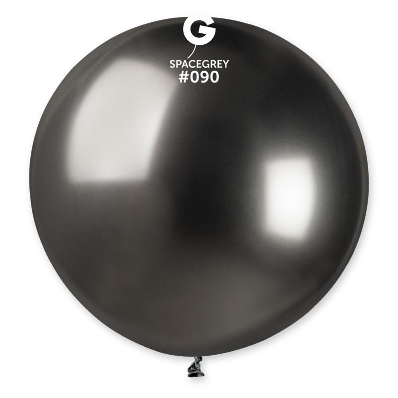 Shiny Space Gray Balloon GB30-090  31" | Gemar Balloons USA