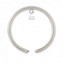 Metallic Balloon Silver D2M (160)-038 | 50 balloons per package of 1'' each