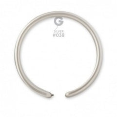 Metallic Balloon Silver D2M (160)-038 | 50 balloons per package of 1'' each