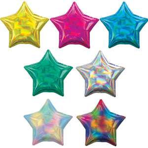 
            
                Load image into Gallery viewer, 2 Iridescent Star Shaped Foil Balloon 18&amp;quot; Package (Choose your color)
            
        