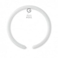 Solid Balloon White D2 (160)-001 | 50 balloons per package of 1'' each