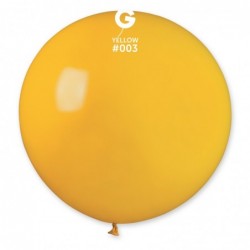 Solid Balloon Yellow G30-003 | 1 balloon per package of 31''