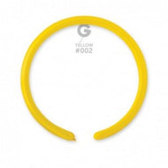 Solid Balloon Yellow D2 (160)-002 | 50 balloons per package of 1'' each