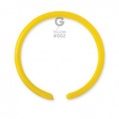 Solid Balloon Yellow D2 (160)-002 | 50 balloons per package of 1'' each