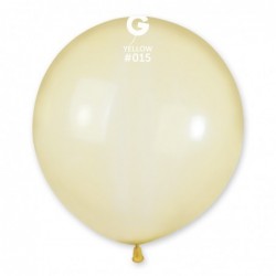 Crystal Balloon Pastel Yellow G150-015 | 25 Balloons per package of 19'' each | Gemar Balloons USA