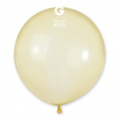 Crystal Balloon Pastel Yellow G150-015 | 25 Balloons per package of 19'' each | Gemar Balloons USA